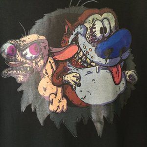 Ren & Stimpy Tee- Cartoon 1991, Chihuahua, Cat